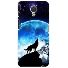 Защитные чехлы для Мейзу М6с (AlphaPrint) (ХИТ продаж) ВОЛК (Волк на луну)