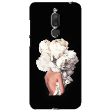 Чехлы (ART) Цветы на Meizu M6T, Meilan 6T (VPrint) (Белые цветы)