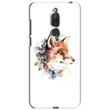 Чехлы с картинкой Лисички для Meizu M6T, Meilan 6T (VPrint) (Лисичка в цветочках)