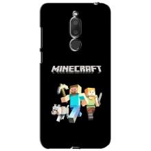 Чехол Майнкрафт на Meizu M6T, Meilan 6T (AlphaPrint) Minecraft (герои Minecraft)