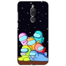 Чехол Амонг Ас для Meizu M6T, Meilan 6T (AlphaPrint) (Скины в космосе)