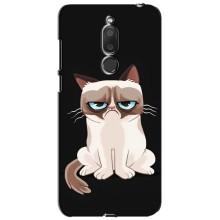 Чохол з принтом для Meizu M6T, Meilan 6T (AlphaPrint) Модні коти (Сумний кіт)