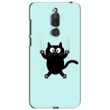 Чохол з принтом для Meizu M6T, Meilan 6T (AlphaPrint) Модні коти (Падаючий кіт)