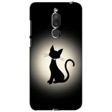 Чохол з принтом для Meizu M6T, Meilan 6T (AlphaPrint) Модні коти (Силует котика)