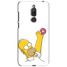 Чехол с Симпсонами для Meizu M6T, Meilan 6T (VPrint) (Гомер с пончиком)