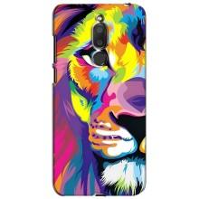 Чехол со Львом для Meizu M6T, Meilan 6T (VPrint) (Яркий Лев)