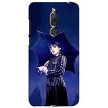 Чехлы Венсдей на Meizu M6T, Meilan 6T Уэнсдей (AlphaPrint) (Уэнздей с зонтом)