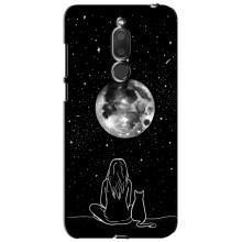 Чохол з малюнком кіт на Meizu M6T, Meilan 6T – Дівчина з котом