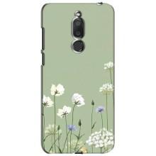 Чохол з квітковим принтом на Мейзу М6Т – Квіти на зеленому