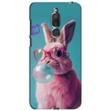 Чохол з принтом стильні тварини для Мейзу М6Т – Кролик в окулярах