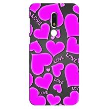 Чехлы для любимой на Мейзу М8 Лайт (VPrint) (Pink hearts)