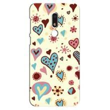 Чехлы для любимой на Мейзу М8 Лайт (VPrint) (Сердечки)