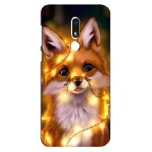 Чехлы с картинкой Лисички для Meizu M8 Lite (VPrint) (Лисичка в гирляндах)
