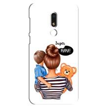 Чехол с печатью для Meizu M8 Lite - (Мама с ребенком) (AlphaPrint) (Мама с сыном)