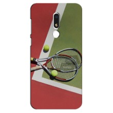 Чохли з прінтом Спортивна тематика для Meizu M8 Lite – Ракетки теніс