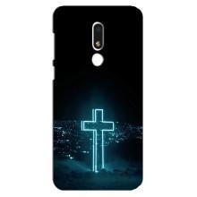 Чехол для Meizu M8 Lite (AlphaPrint) - (Христианские) (Крест и город)