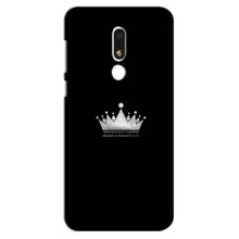 Чехол (Корона на чёрном фоне) для Мейзу М8 Лайт – Белая корона