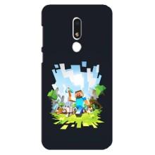 Чехол Майнкрафт на Meizu M8 Lite (AlphaPrint) Minecraft (персонажи Minecraft)