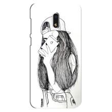 Чехол с печатью для Meizu M8 Lite - (Мода) (AlphaPrint) (Фото девочки)