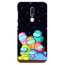 Чехол Амонг Ас для Meizu M8 Lite (AlphaPrint) (Скины в космосе)