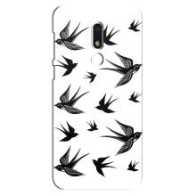 Чехол с птицами на Meizu M8 Lite (VPrint) (Ласточки)