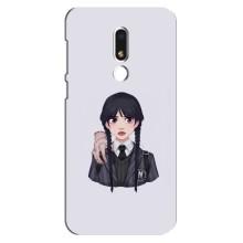 Чехлы Венсдей на Meizu M8 Lite Уэнсдей (AlphaPrint) (Уэнздей и Вещь)