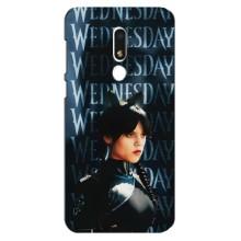Чехлы Венсдей на Meizu M8 Lite Уэнсдей (AlphaPrint) (Уэнздей кошка)