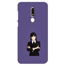 Чехлы Венсдей на Meizu M8 Lite Уэнсдей (AlphaPrint) (Уэнздей в черном)