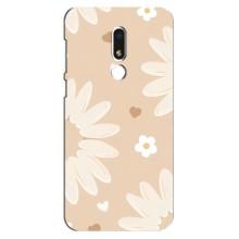 Чохол з квітковим принтом на Мейзу М8 Лайт – Бежеві квіти