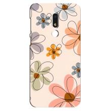 Чохол з квітковим принтом на Мейзу М8 Лайт – Кольорові квіти