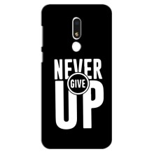 Силиконовый Чехол на Meizu M8 Lite с картинкой Nike – Never Give UP