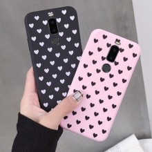 Чехол-бампер для Meizu Note 8 - Hearts (Черный)