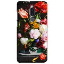 Брендновые Чехлы для Meizu Note 8 - (PREMIUMPrint) (Nike цветы)