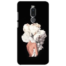 Чехлы (ART) Цветы на Meizu Note 8 (VPrint) (Белые цветы)