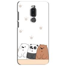 Чехлы с изображением разных животных для Meizu Note 8 (Удивленные медвеженки)