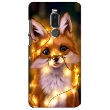 Чехлы с картинкой Лисички для Meizu Note 8 (VPrint) (Лисичка в гирляндах)
