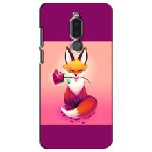 Чехлы с картинкой Лисички для Meizu Note 8 (VPrint) (Лисичка с розочкой)