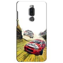 Чехлы с Машинами на Мейзу Ноте 8 (VPrint) (Гоночные Тачки)