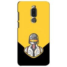 Чехол PUBG для Мейзу Ноте 8 (AlphaPrint) (Пабг в шлеме)