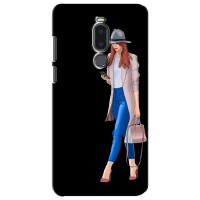 Чехол с картинкой Модные Девчонки Meizu Note 8 (Девушка со смартфоном)