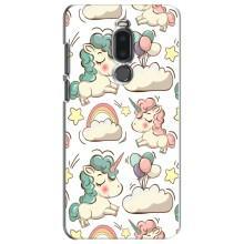 Чехол для Мейзу Ноте 8 - (Единорожки - Новинки) (AlphaPrint) (Единорожки)