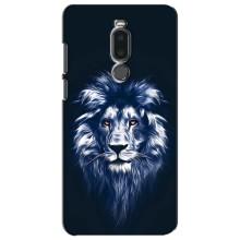 Чехол со Львом для Meizu Note 8 (VPrint) (Синий Лев)