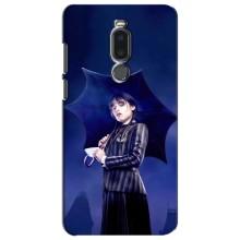 Чехлы Венсдей на Meizu Note 8 Уэнсдей (AlphaPrint) (Уэнздей с зонтом)