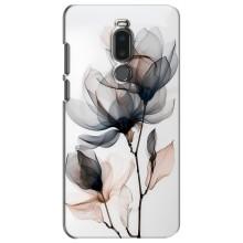 Чехол с цветочным принтом на Мейзу Ноте 8 (Цветы на белом)