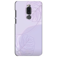 Чохол квітковий дизайн для Meizu Note 8 – Монстера фіолетова