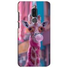 Чехол с принтом стильные животные для Мейзу Ноте 8 (Стильный жирав)
