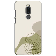 Силиконовый чехол с принтом в цветах на Meizu Note 8 – Монстера зелёная