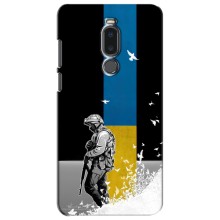 Чохол з українським воїном на Meizu Note 8 – Воїн з прапором