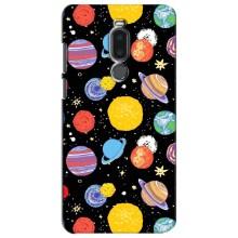 Космические Чехлы для Мейзу Ноте 8 (VPrint) (Рисованные планеты)