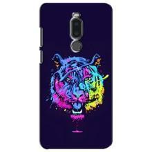 Силиконовый бампер с картинкой животных для Meizu Note 8 (Тигр-Арт)